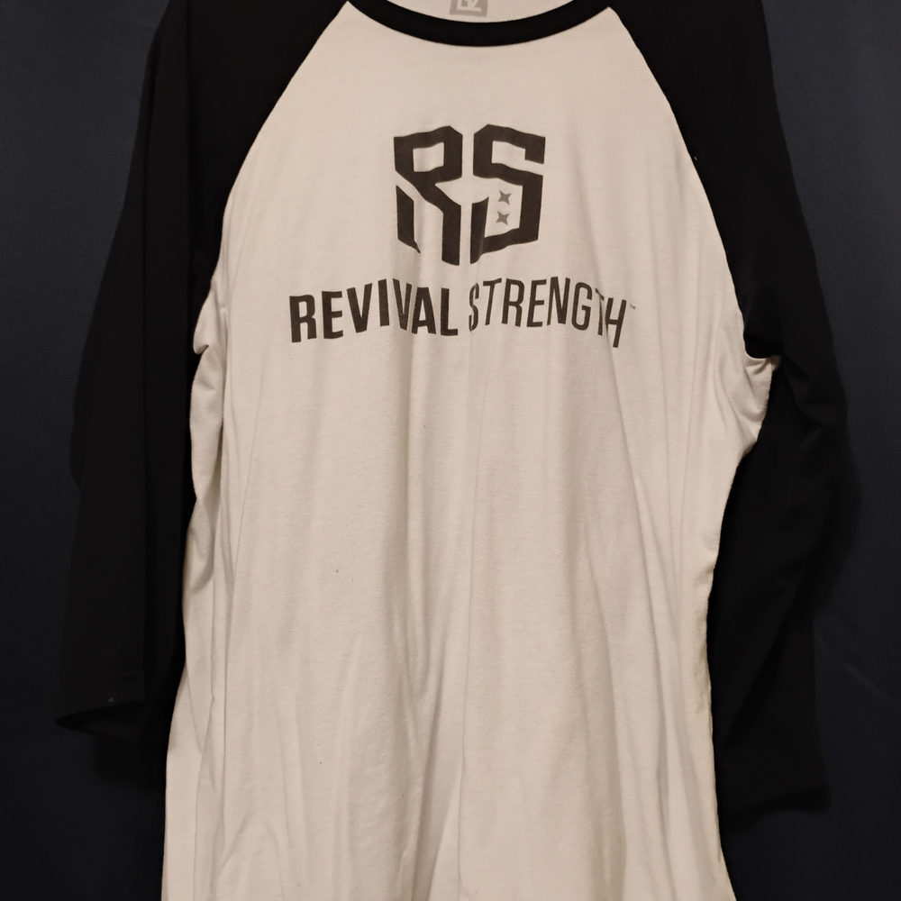 Revival Strength Black and White Men's Shirt XL